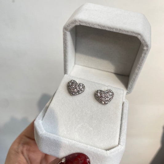 SWAROVSKI心心耳針耳環