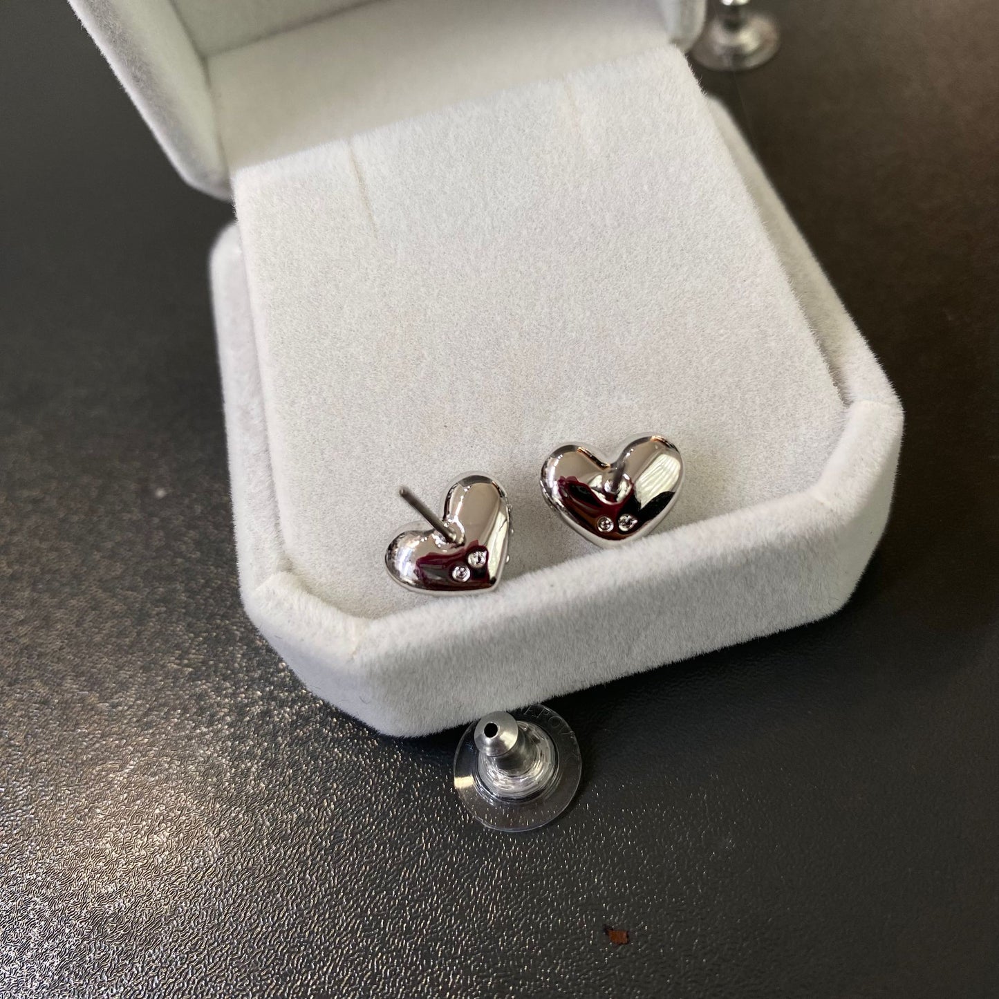 SWAROVSKI心心耳針耳環