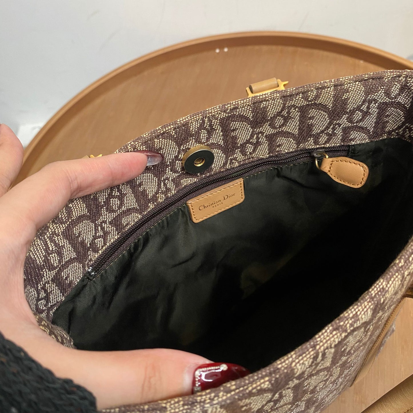 DIOR 老花手挽袋