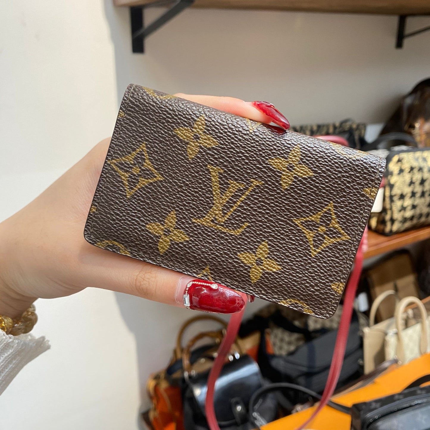 LV 老花卡片套