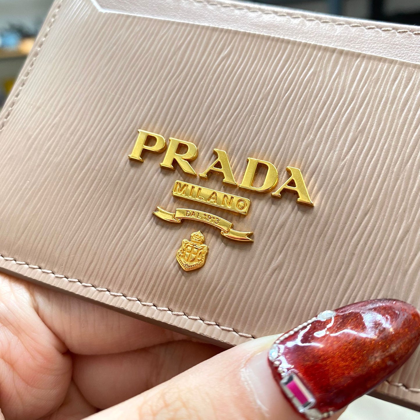 PRADA BABY PINK 卡片套 有盒