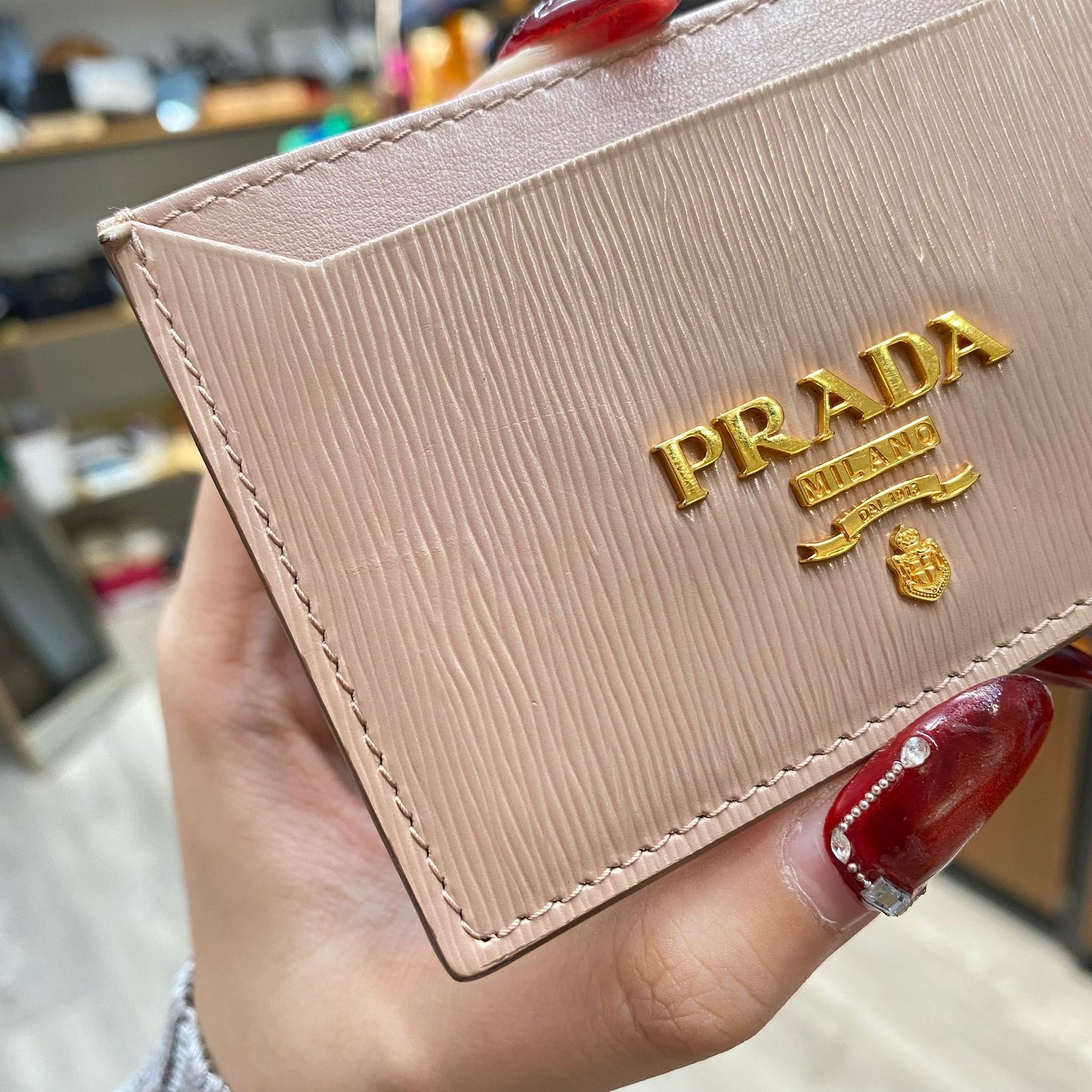 PRADA BABY PINK 卡片套 有盒