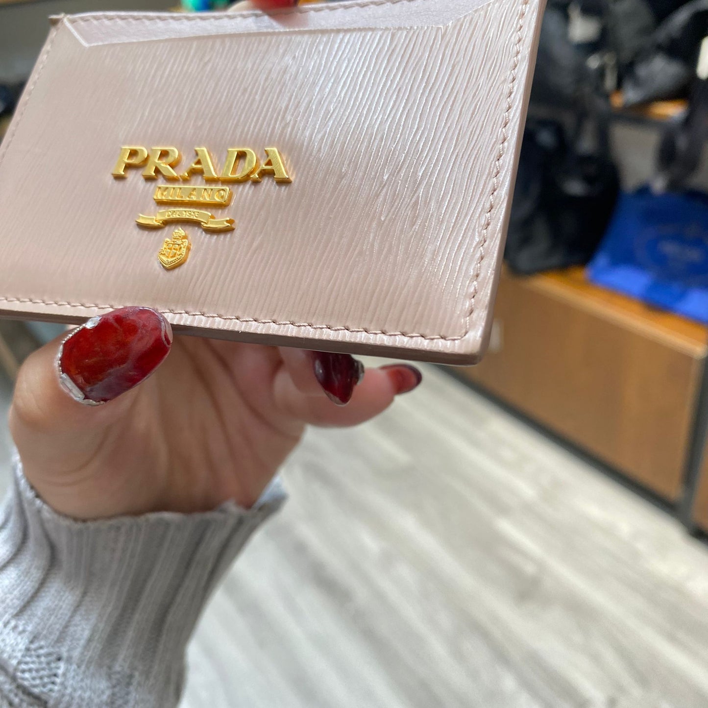 PRADA BABY PINK 卡片套 有盒