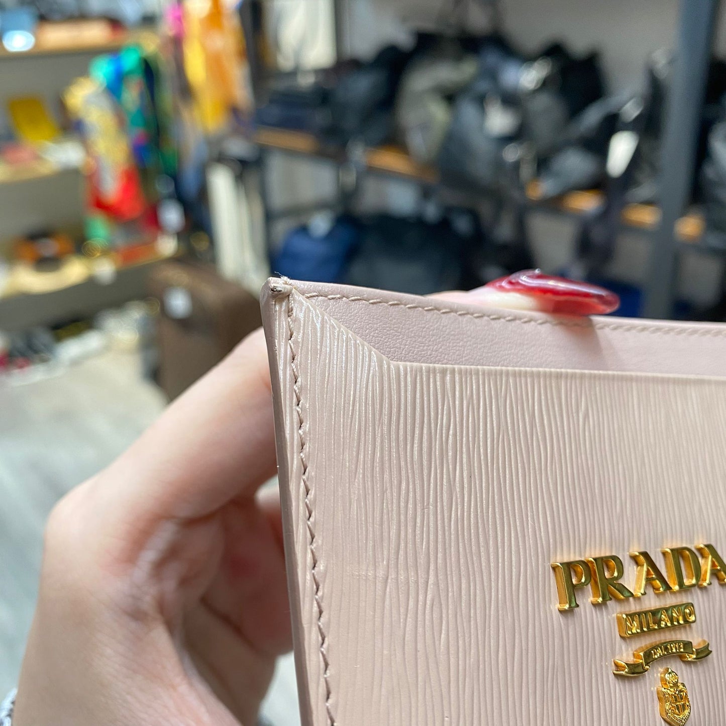 PRADA BABY PINK 卡片套 有盒
