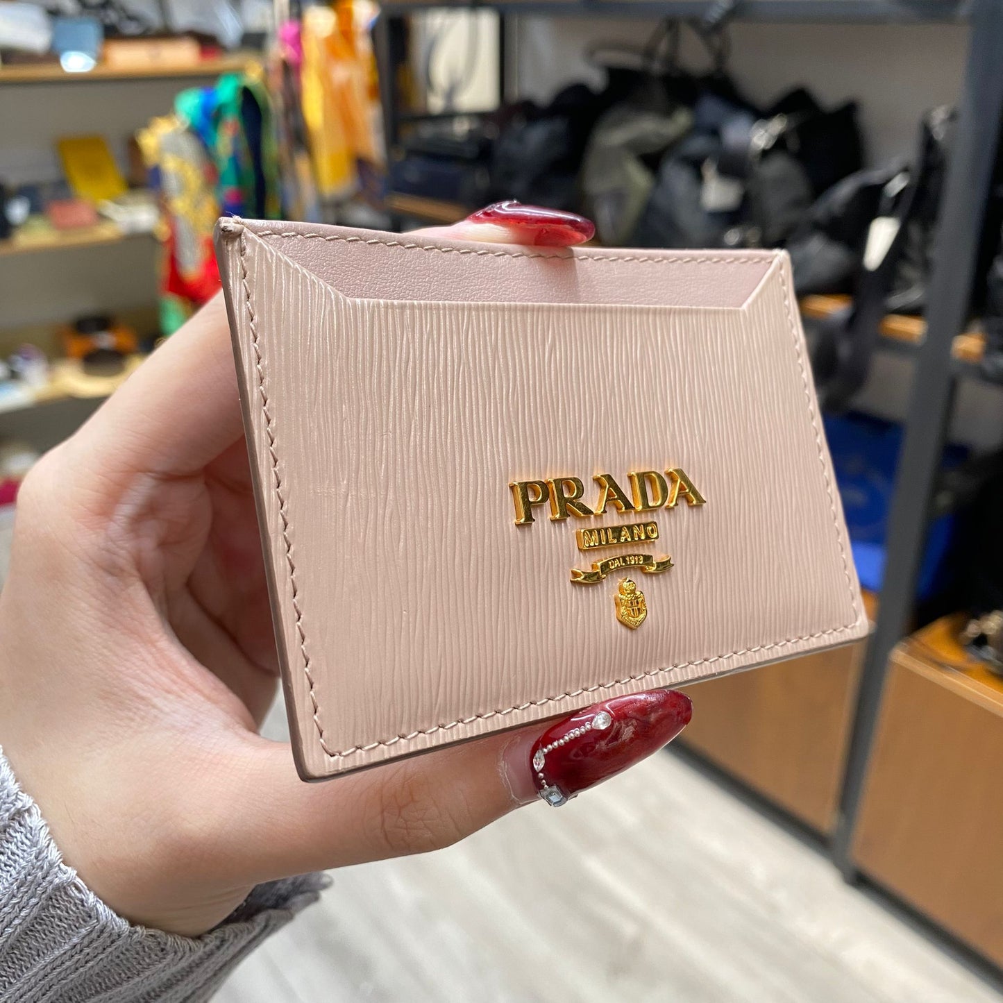 PRADA BABY PINK 卡片套 有盒