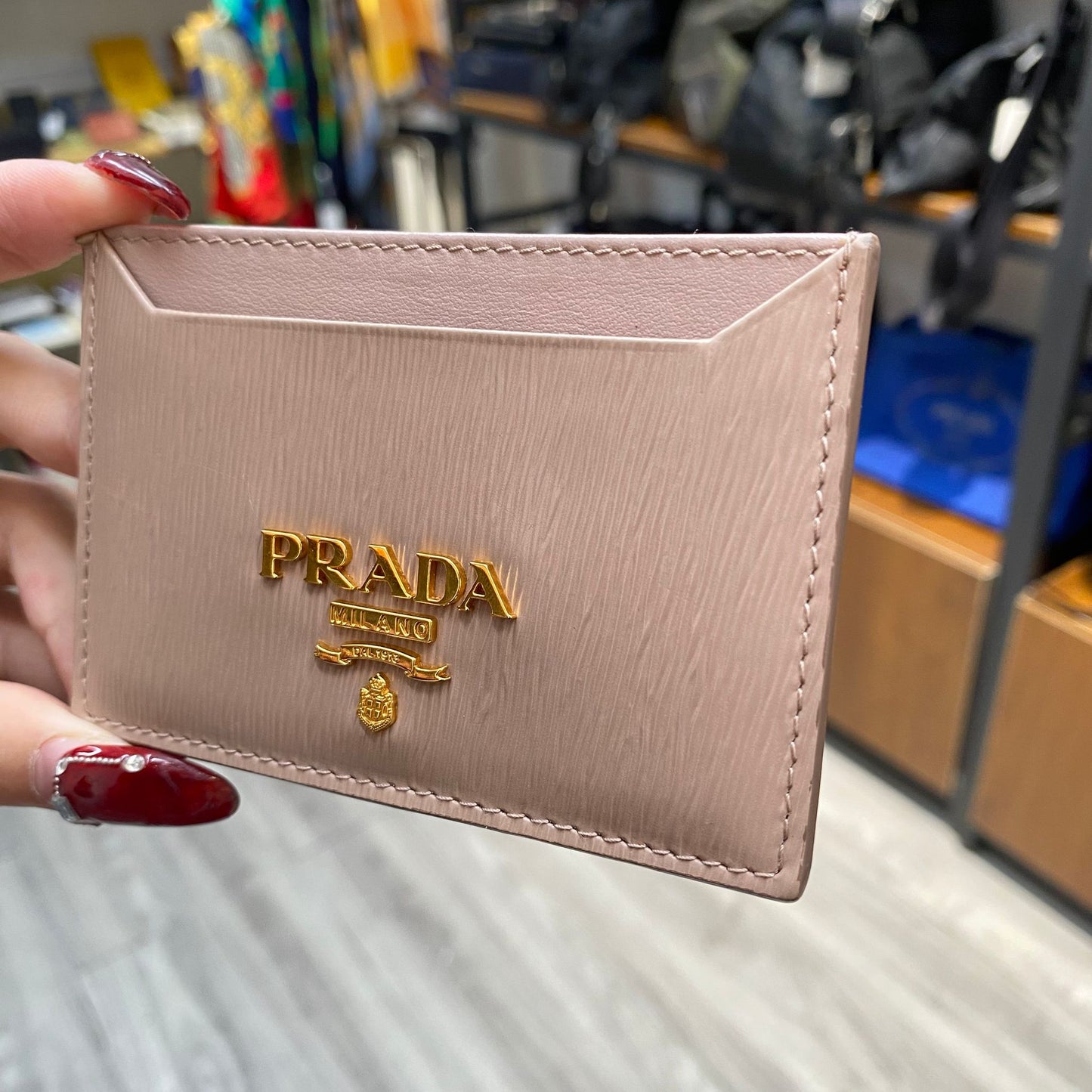PRADA BABY PINK 卡片套 有盒