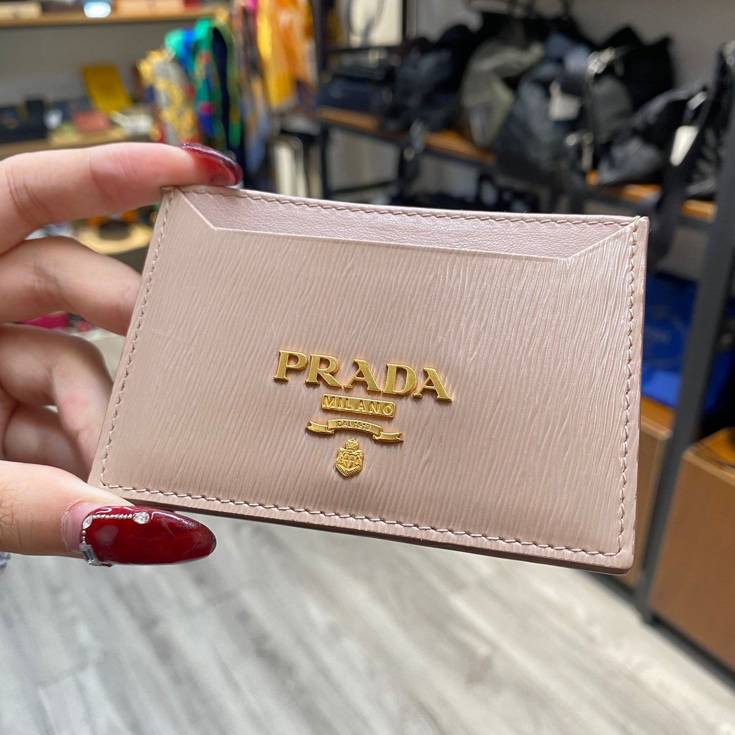 PRADA BABY PINK 卡片套 有盒