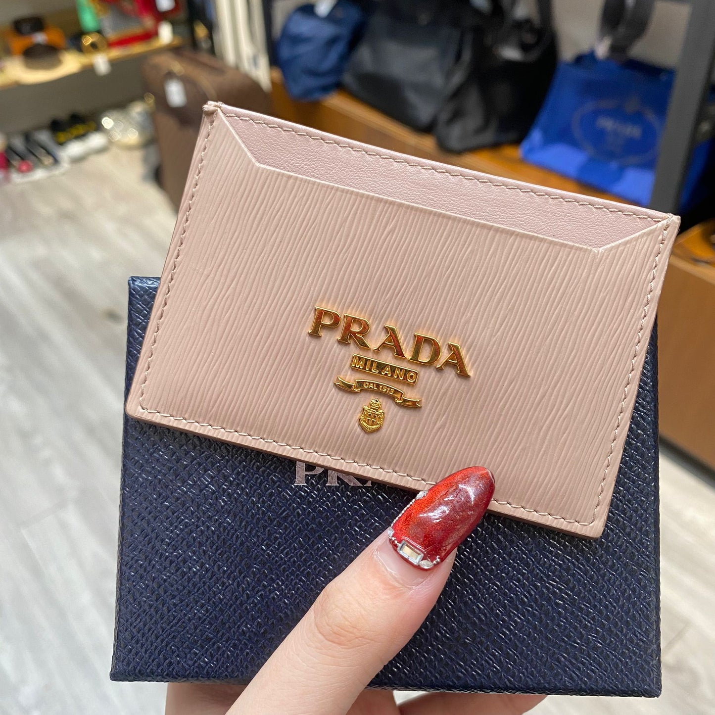 PRADA BABY PINK 卡片套 有盒