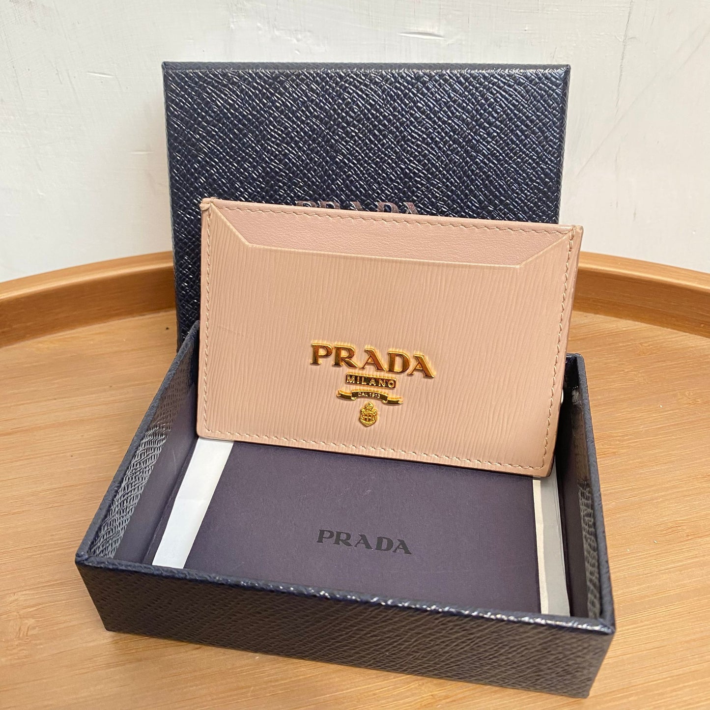 PRADA BABY PINK 卡片套 有盒