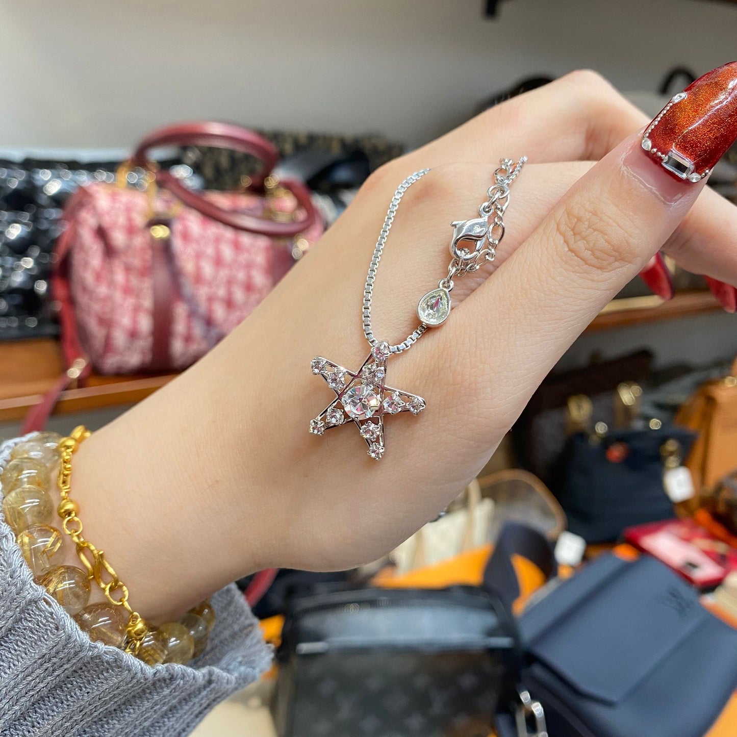 SWAROVSKI 星星頸鏈