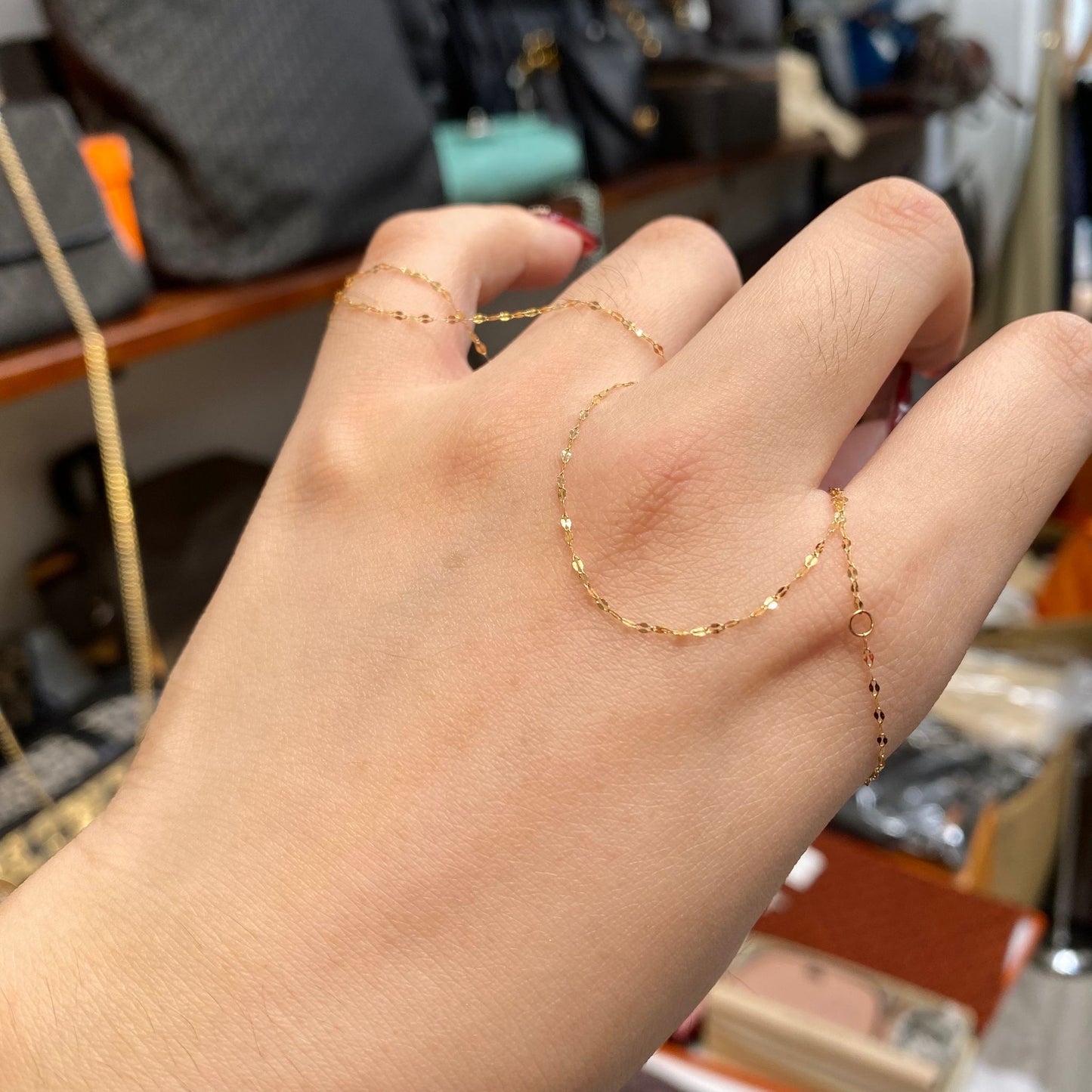18k素金頸鏈