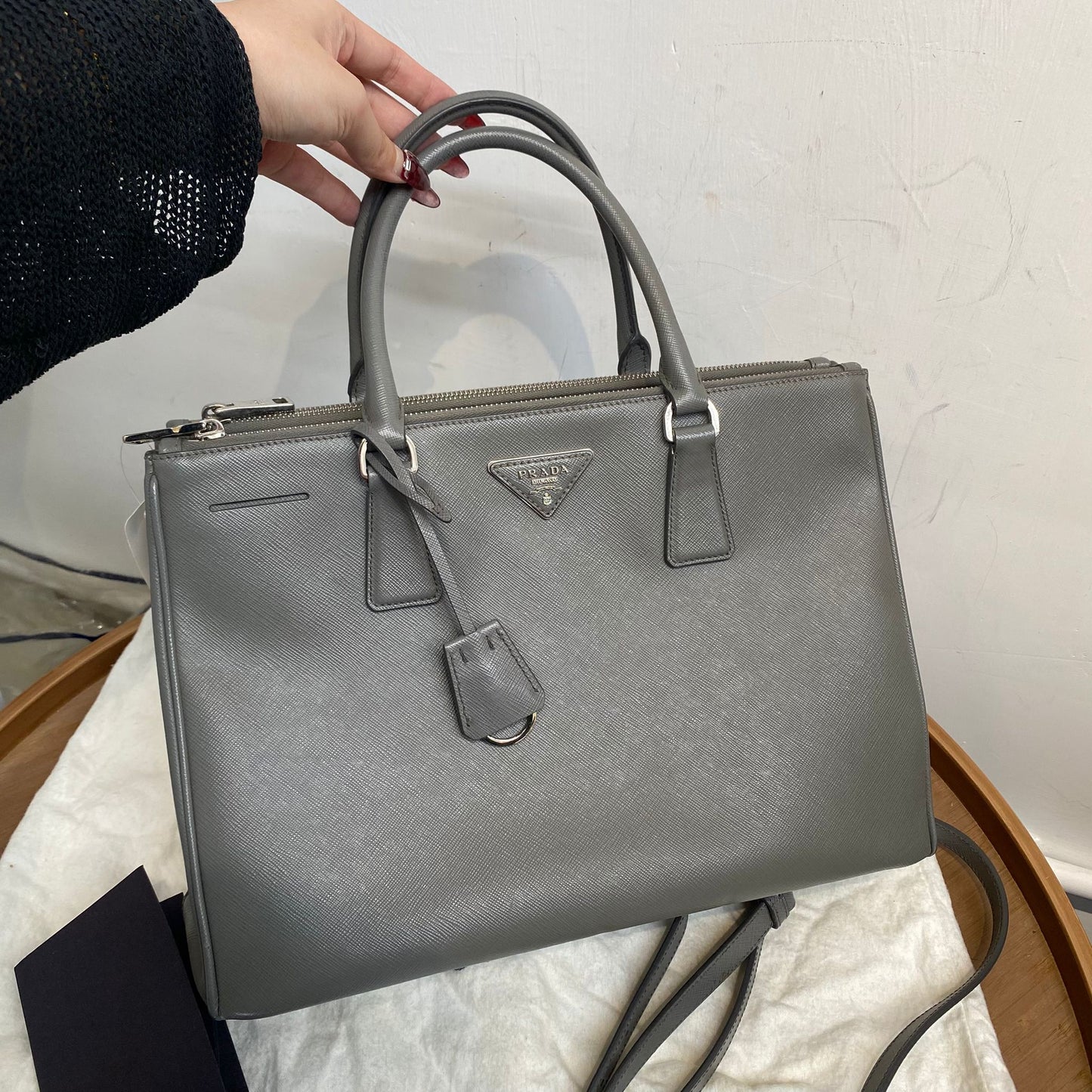 PRADA 3 WAY Tote 灰色