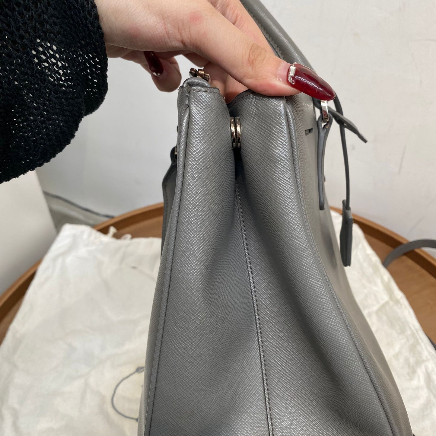 PRADA 3 WAY Tote 灰色
