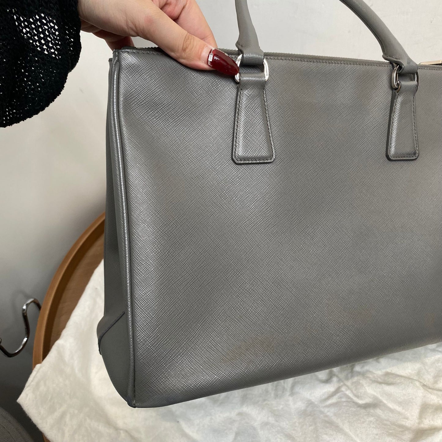PRADA 3 WAY Tote 灰色