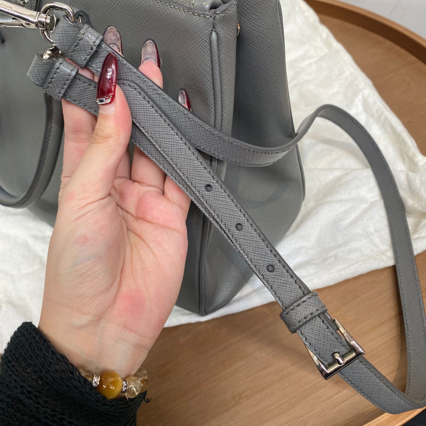 PRADA 3 WAY Tote 灰色