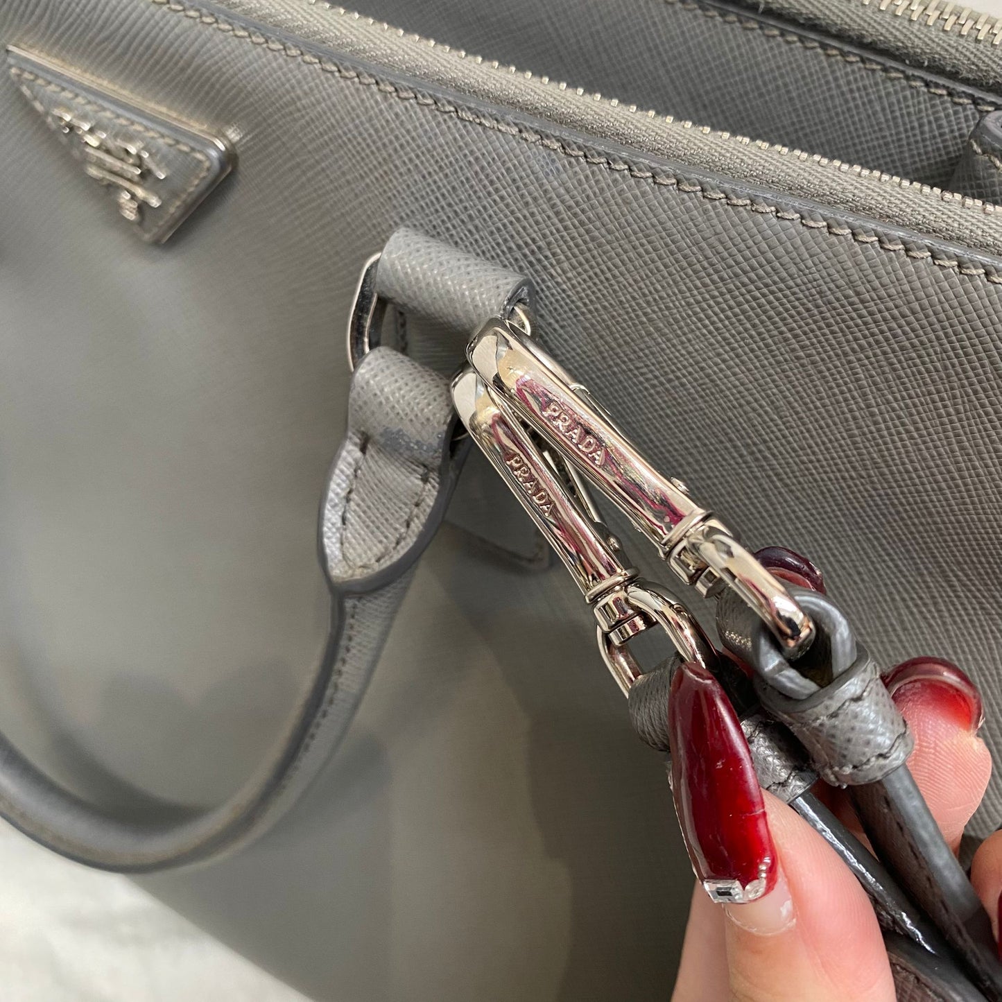 PRADA 3 WAY Tote 灰色