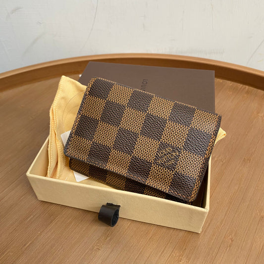 LV棋盤卡片套 有盒有塵袋