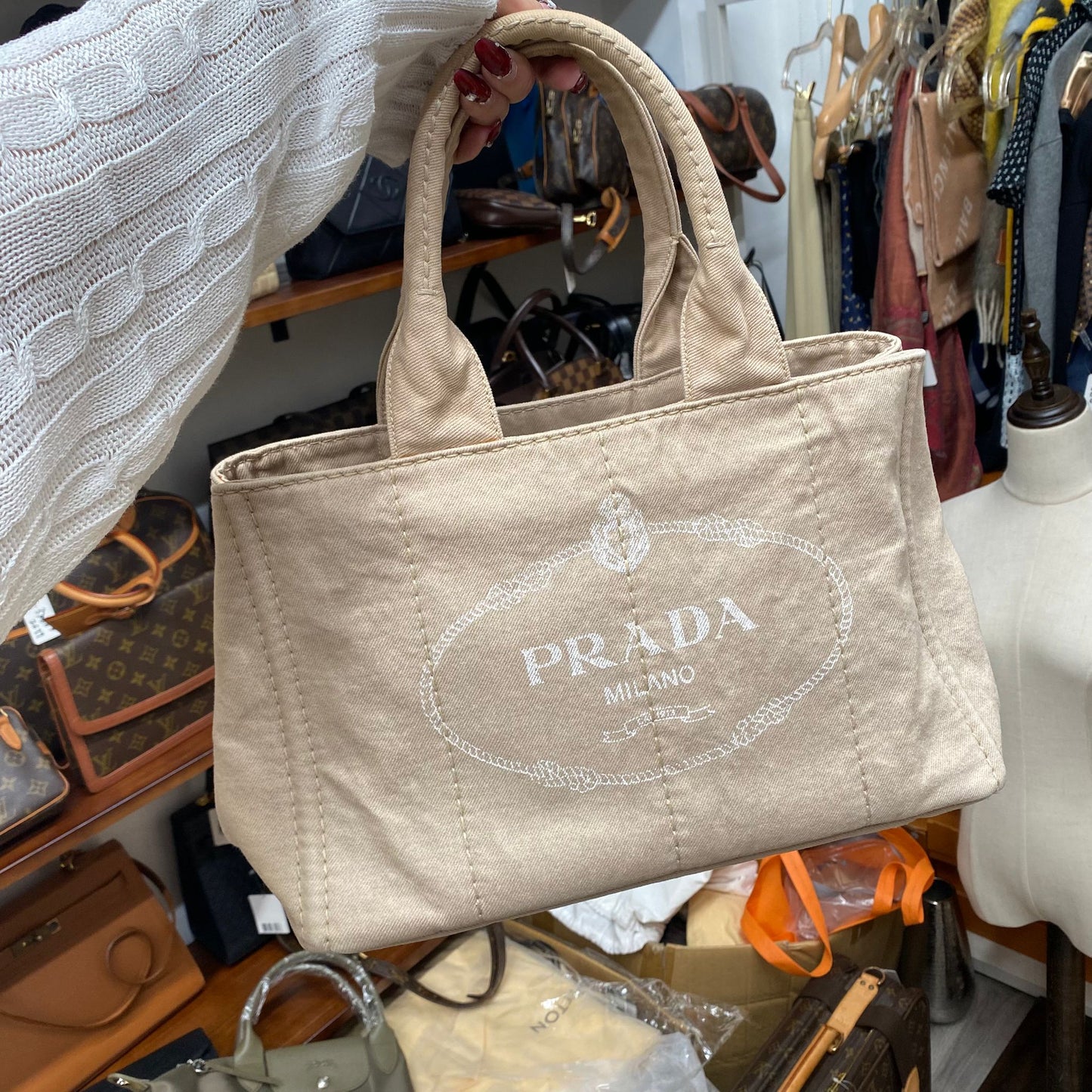 Prada Canvas Tote