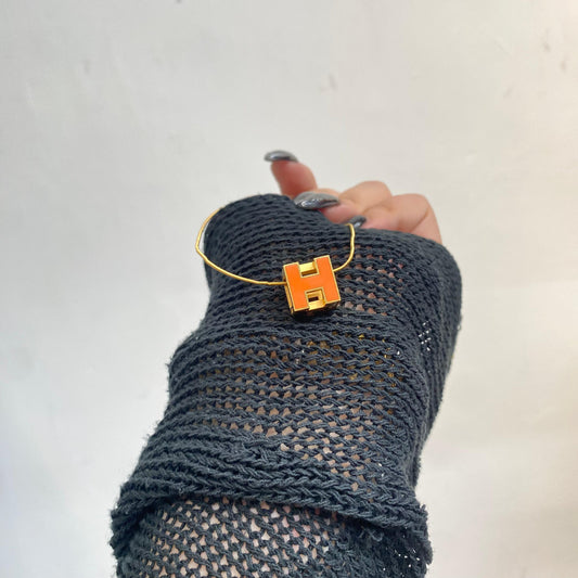 Hermes Cube H 頸鏈 橙金