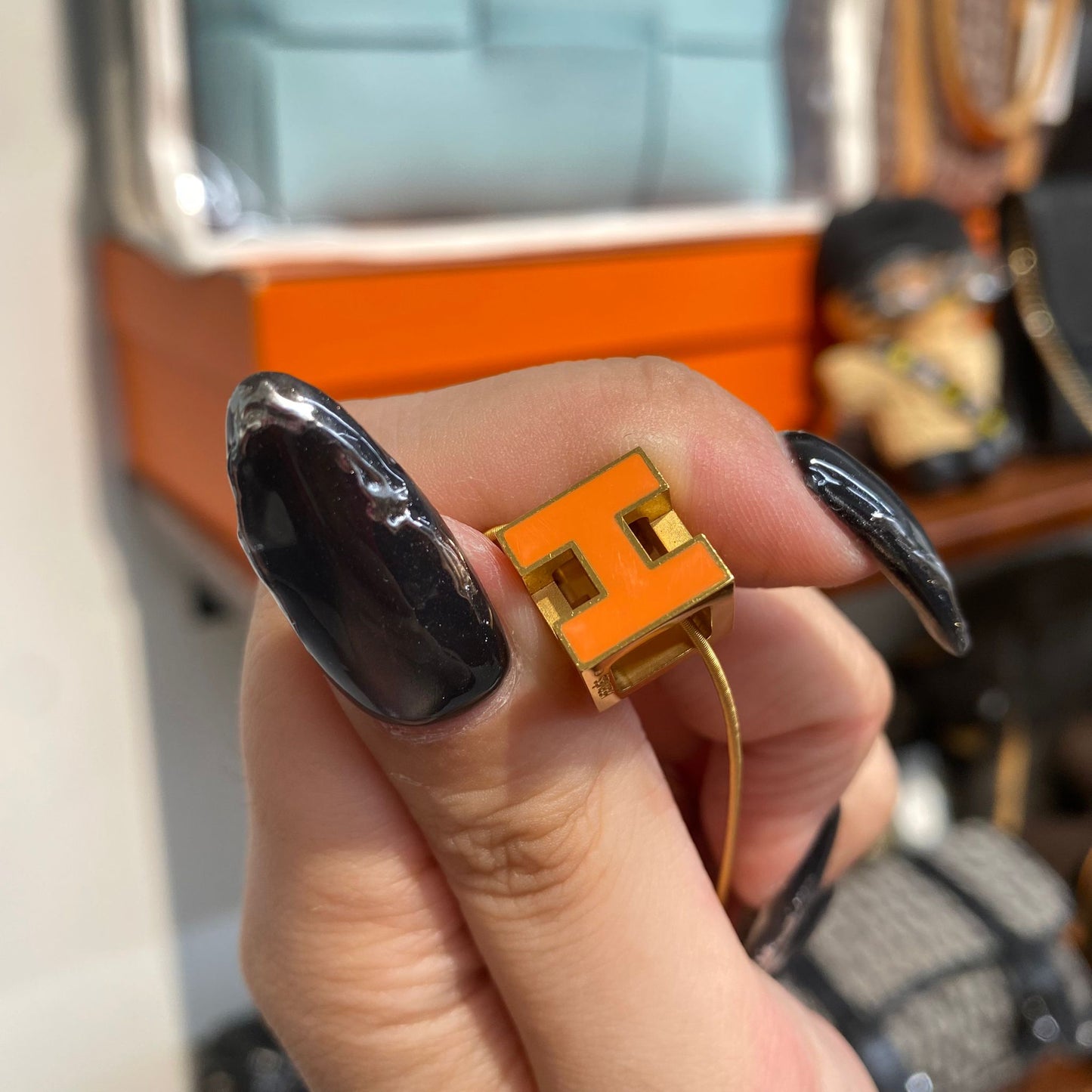 Hermes Cube H 頸鏈 橙金