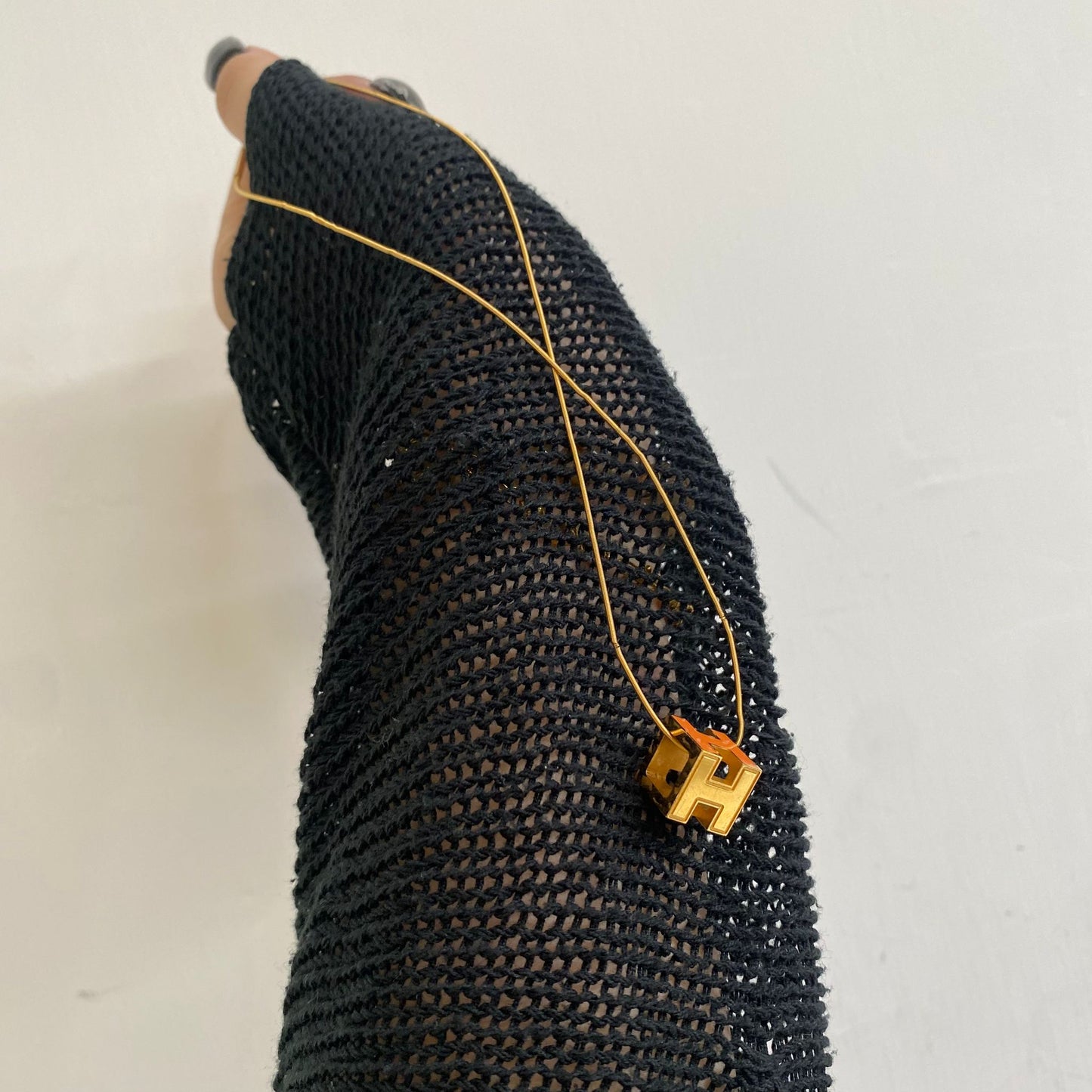Hermes Cube H 頸鏈 橙金