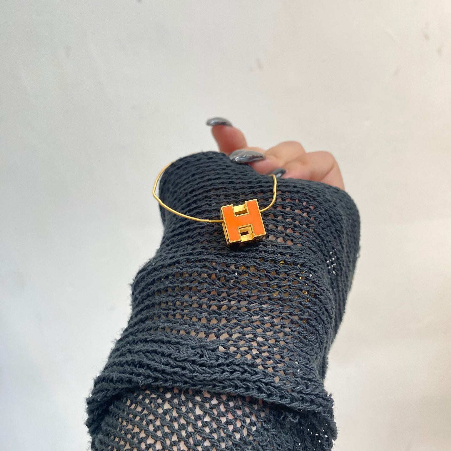 Hermes Cube H 頸鏈 橙金