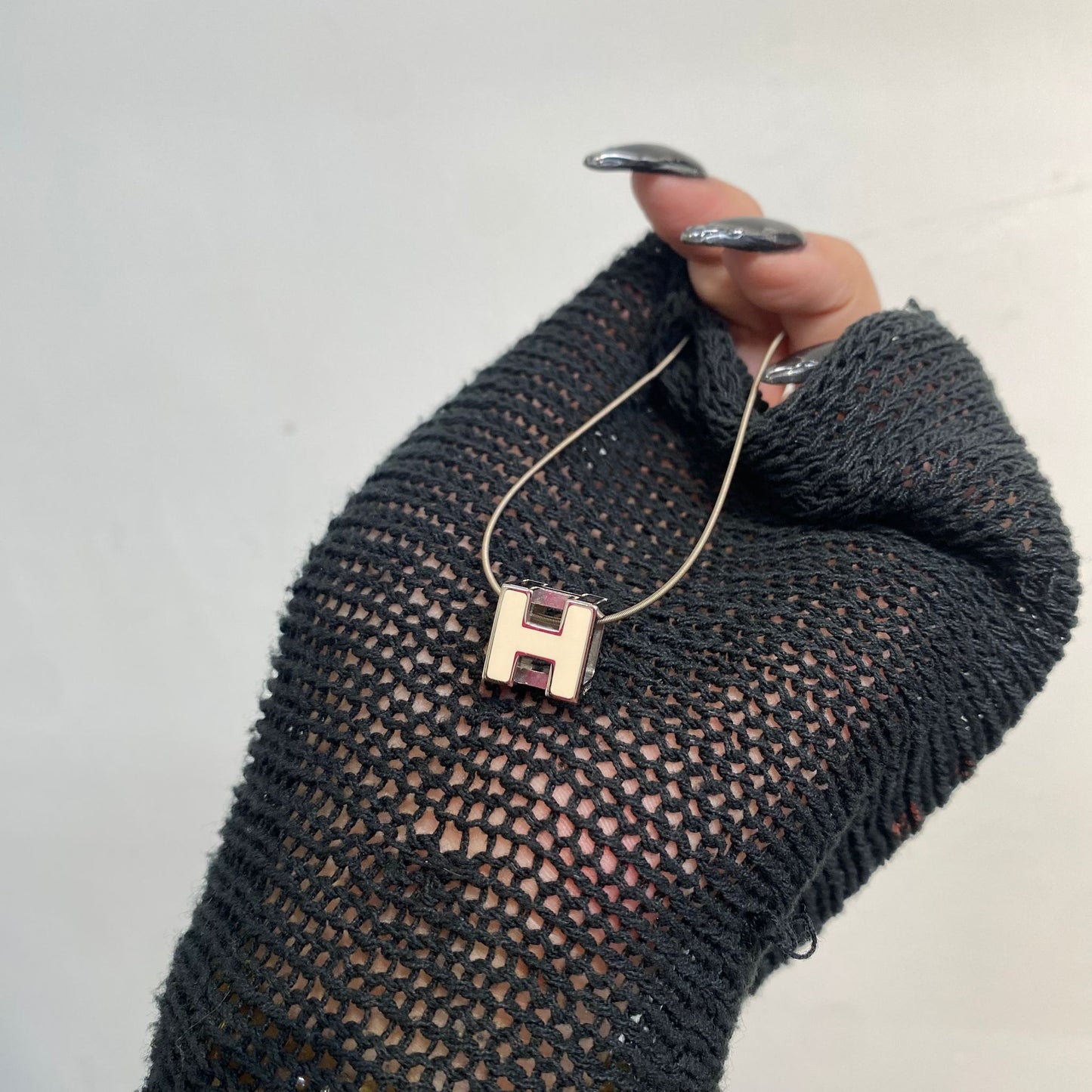 Hermes Cube H 頸鏈 白銀