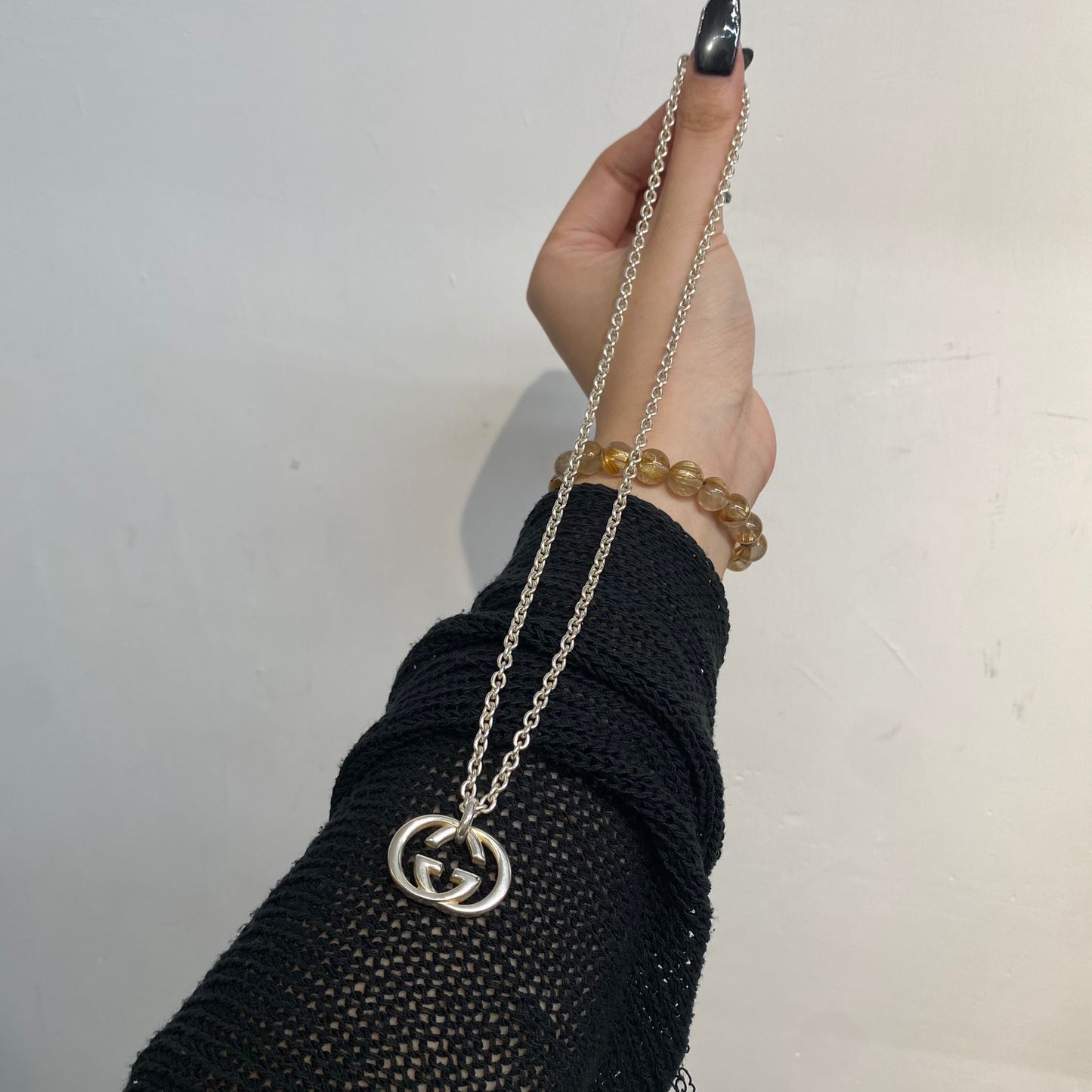 GUCCI 925純銀頸鏈 有盒有塵袋