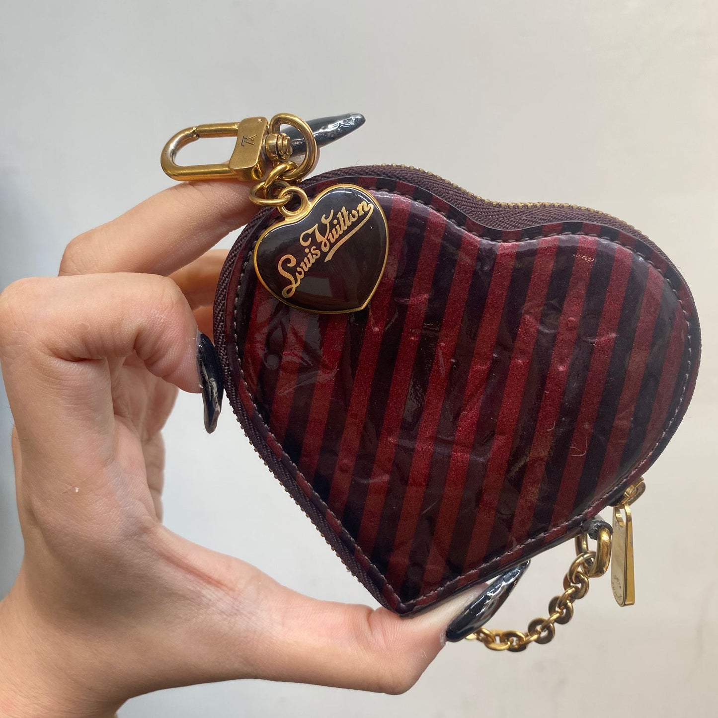 LV 心心散子包吊飾