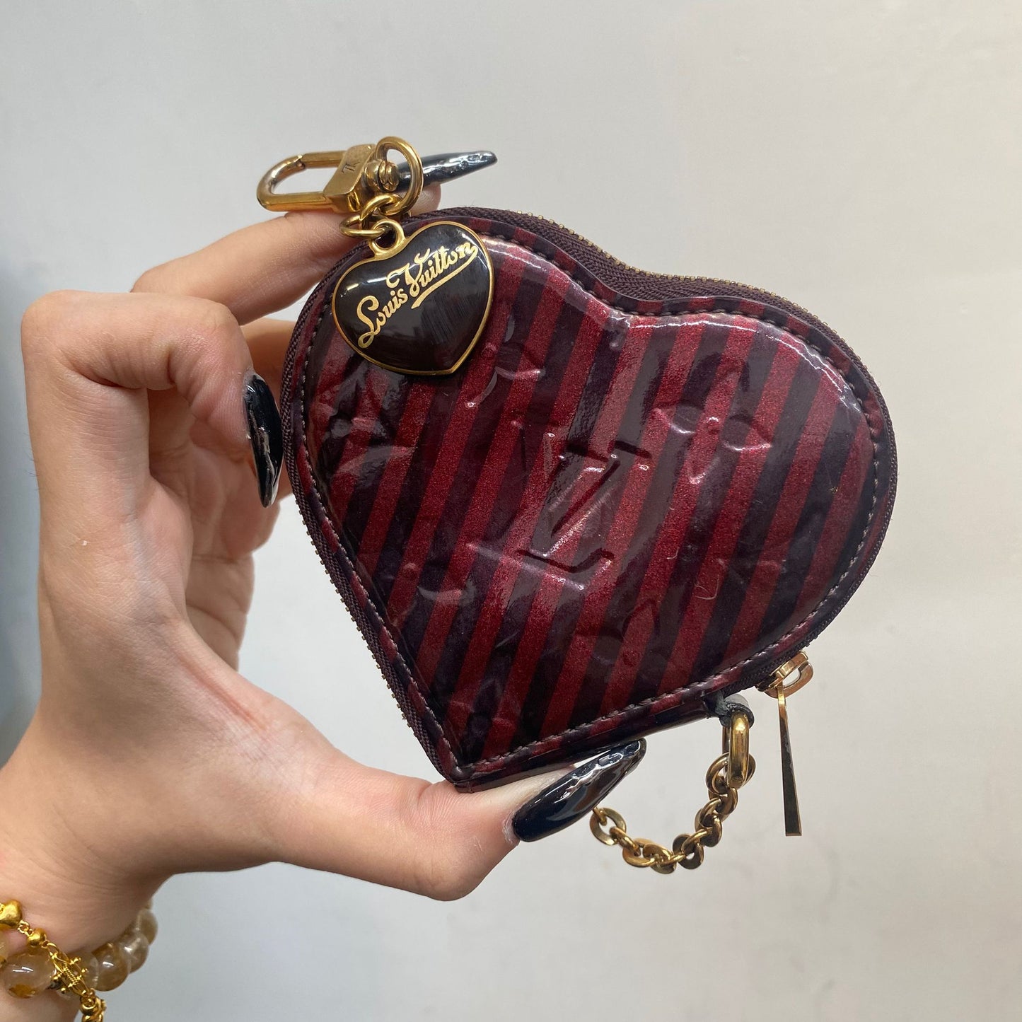 LV 心心散子包吊飾