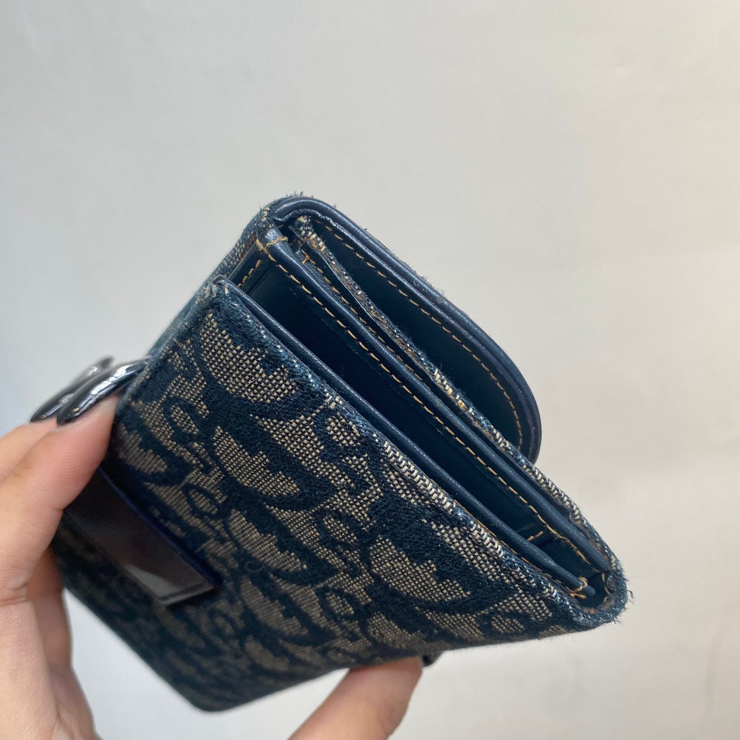 DIOR老花長銀包