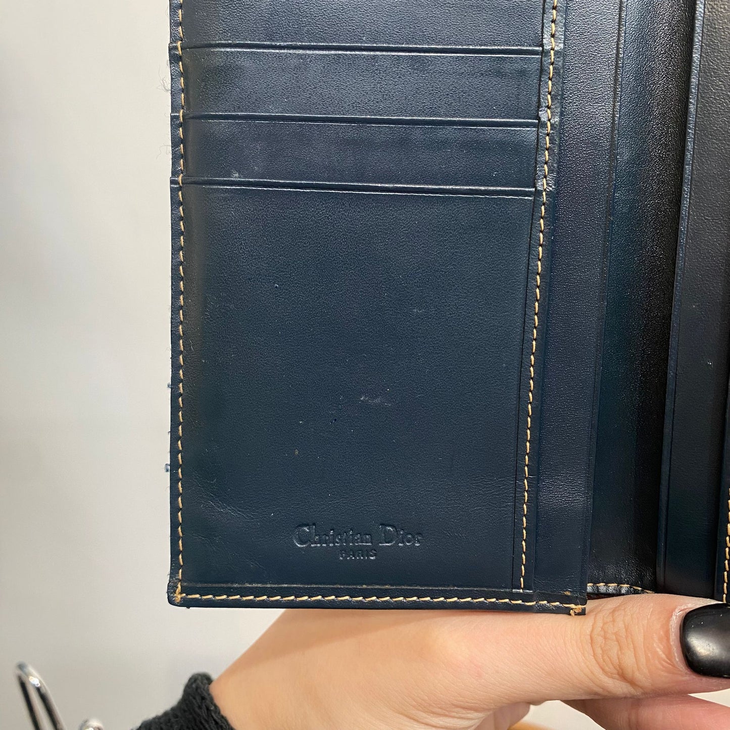 DIOR老花長銀包