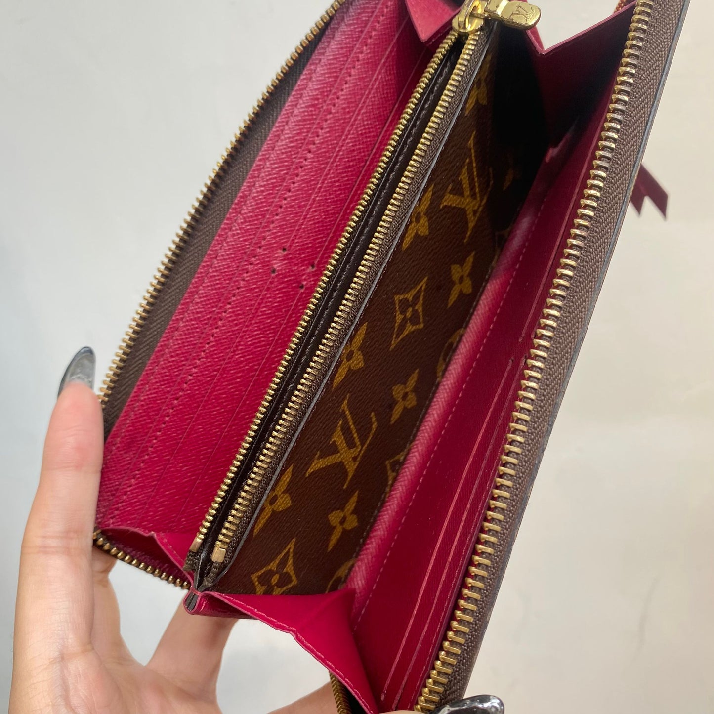 LV 老花長銀包 有盒