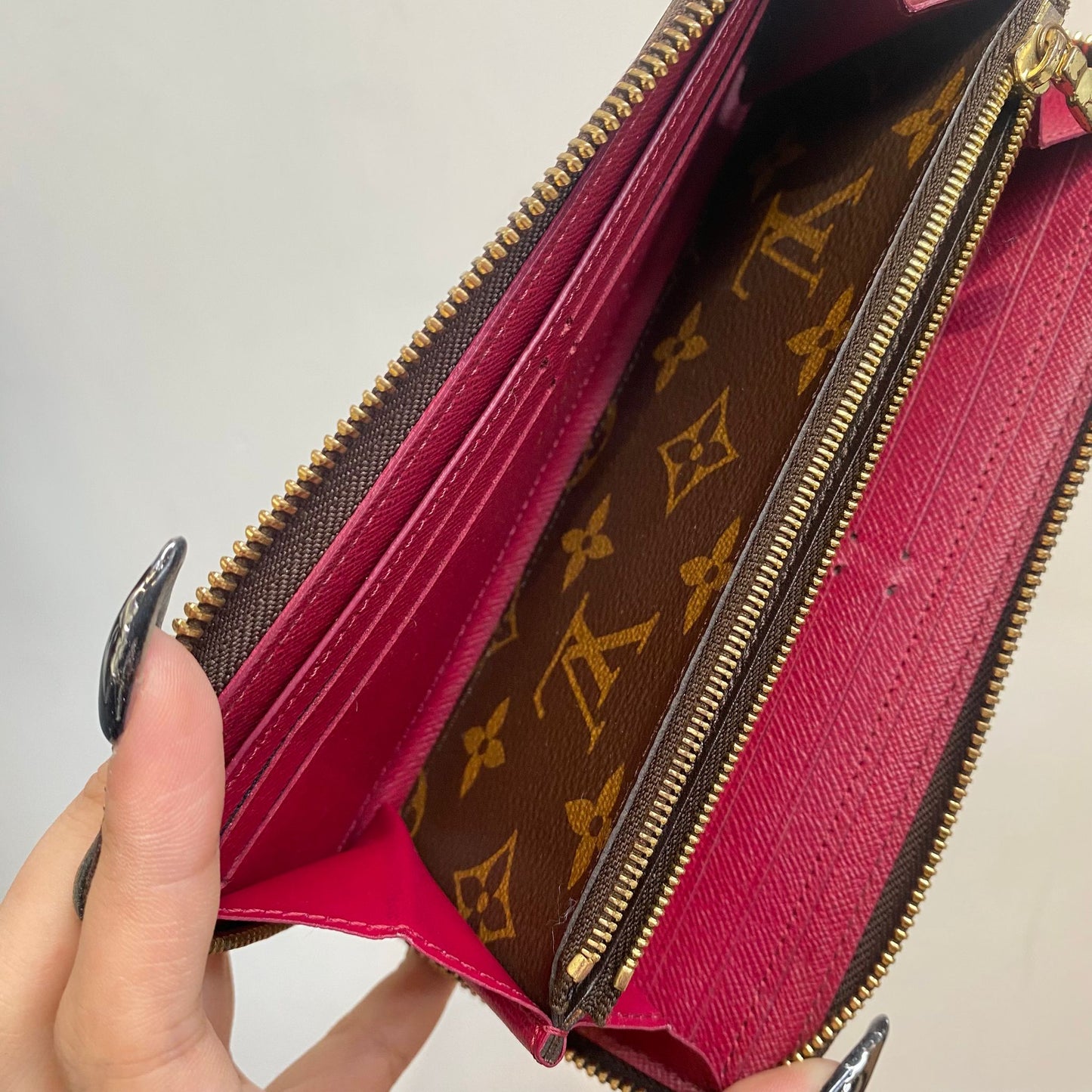 LV 老花長銀包 有盒