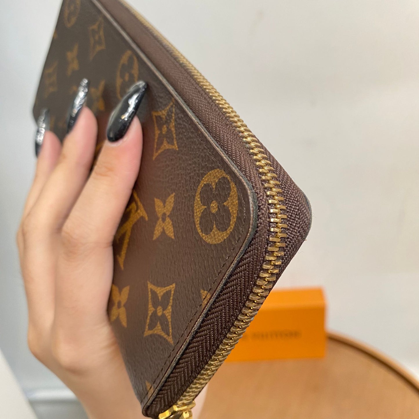 LV 老花長銀包 有盒