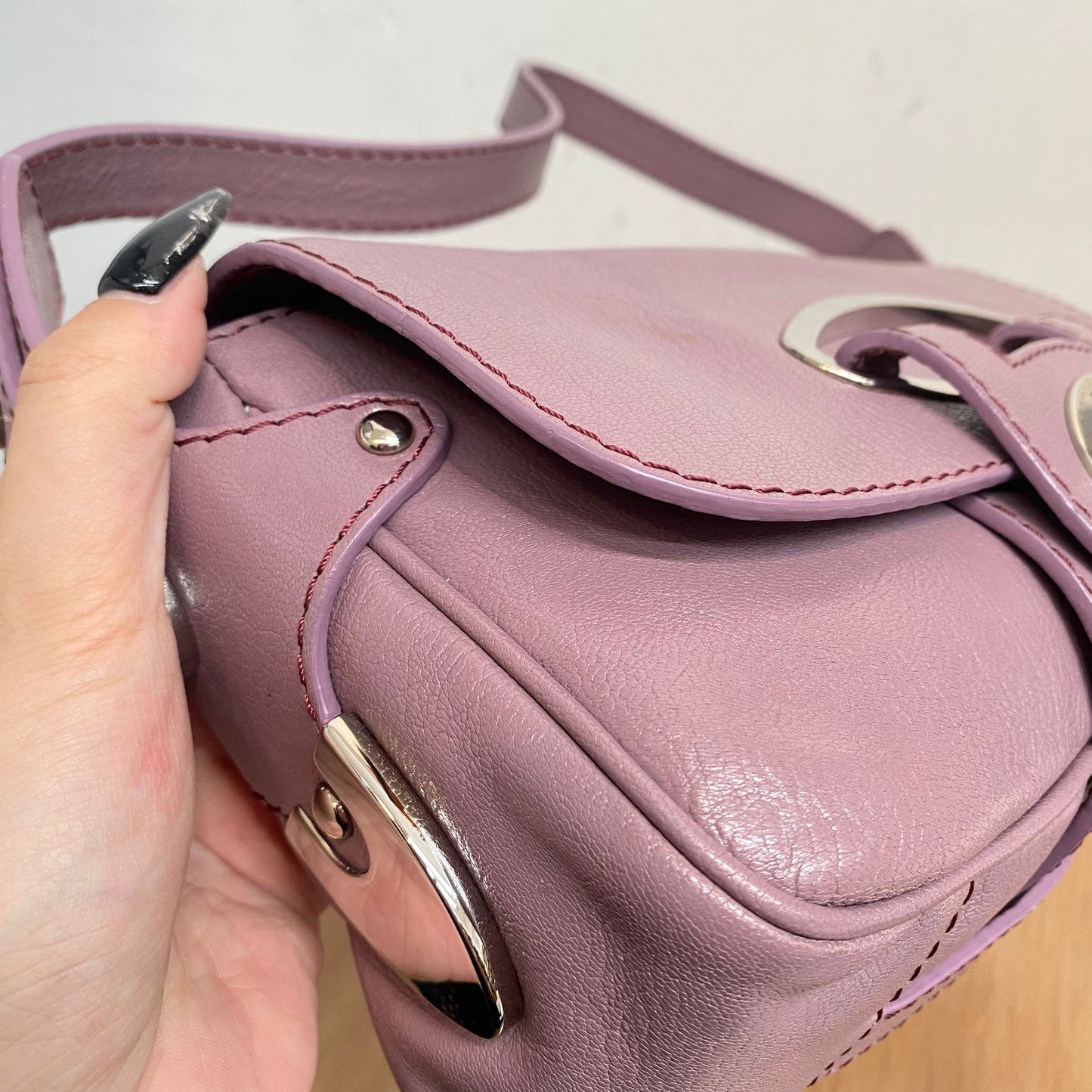 Bally 腋下袋 粉紫