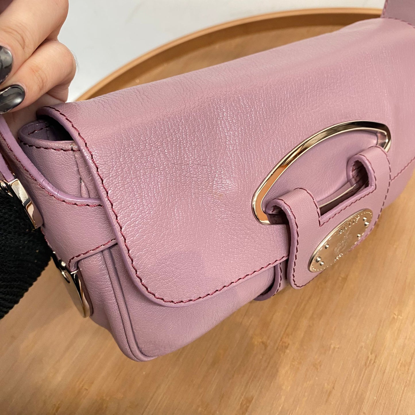 Bally 腋下袋 粉紫