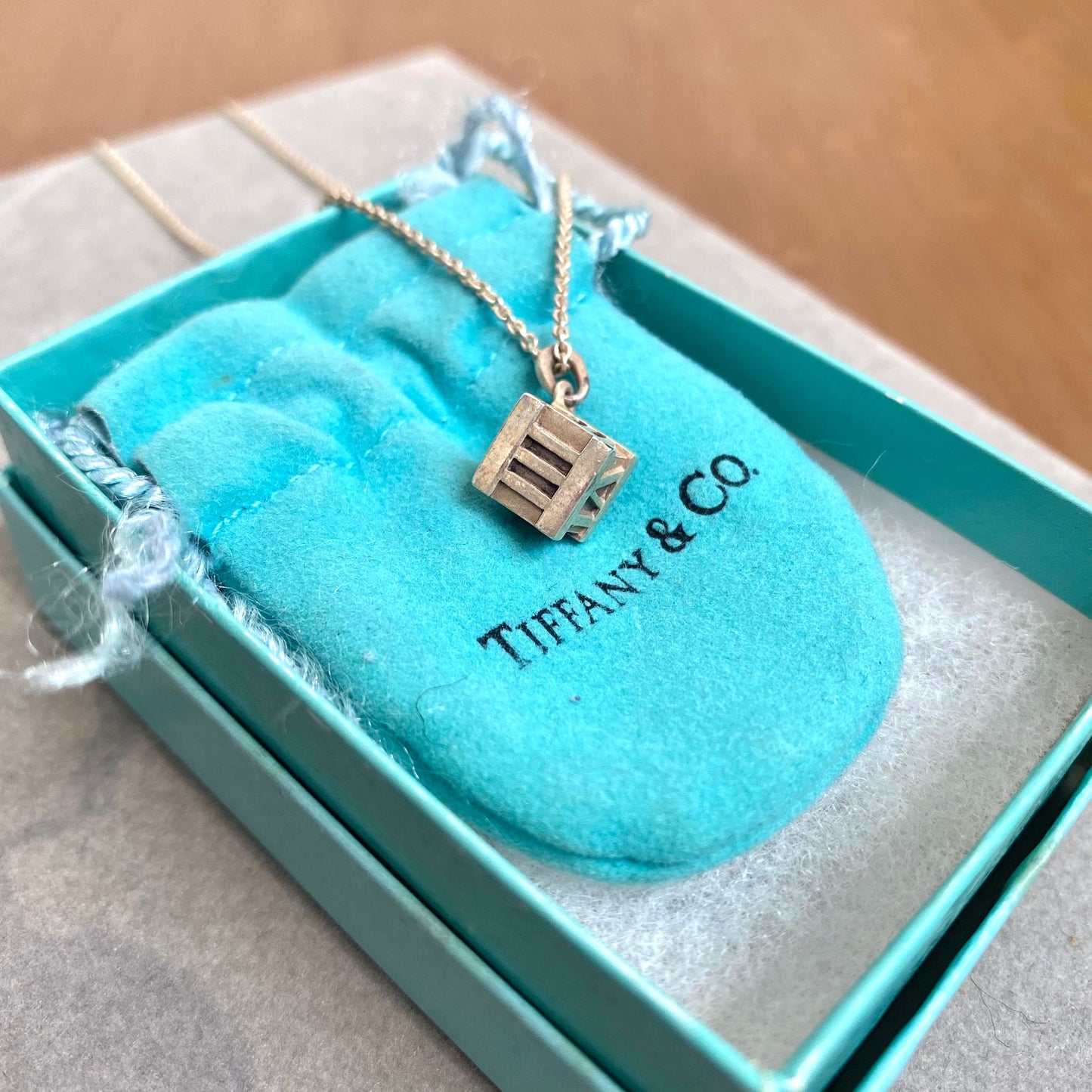 Tiffany小盒子頸鏈  有盒有塵袋