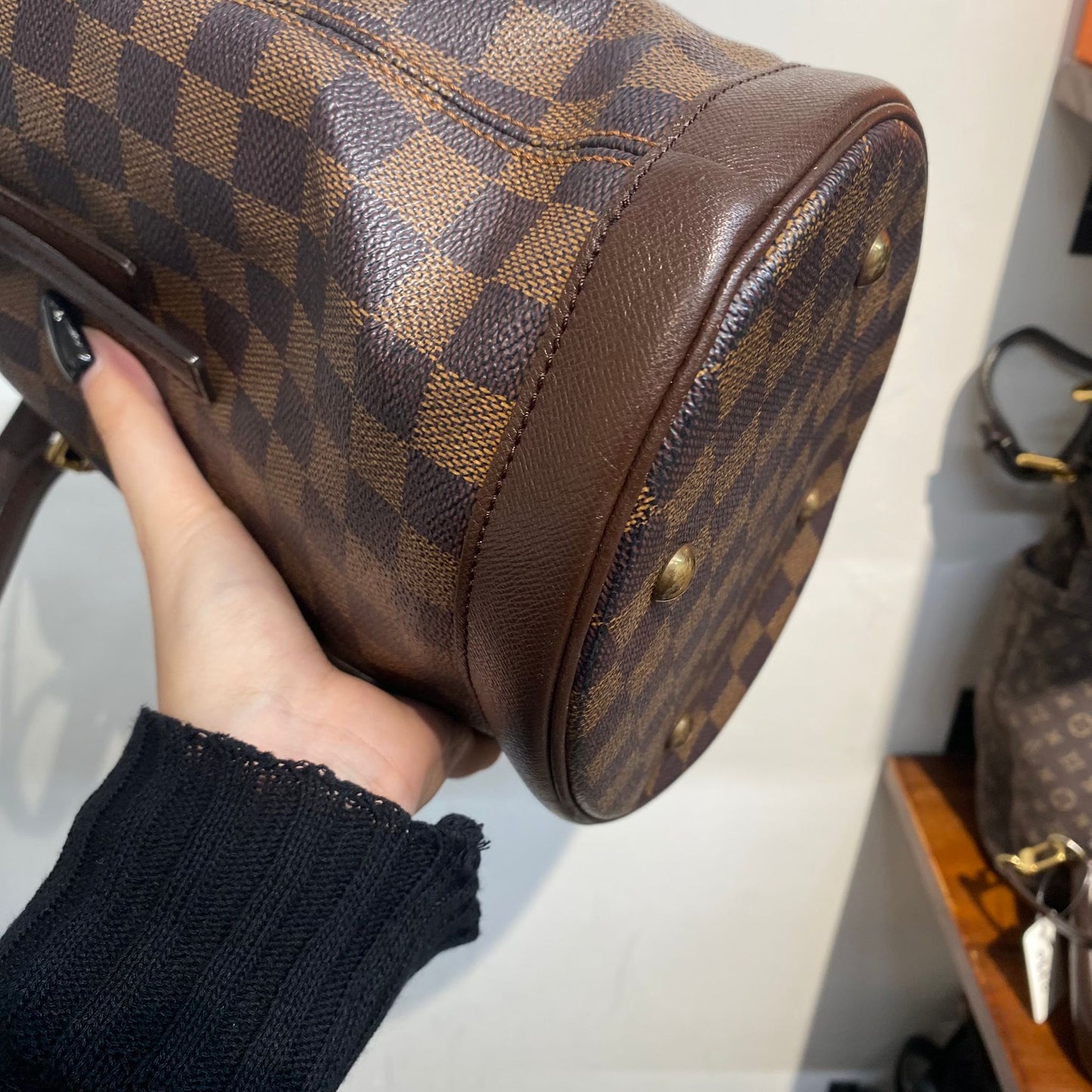 LV棋盤水桶Tote