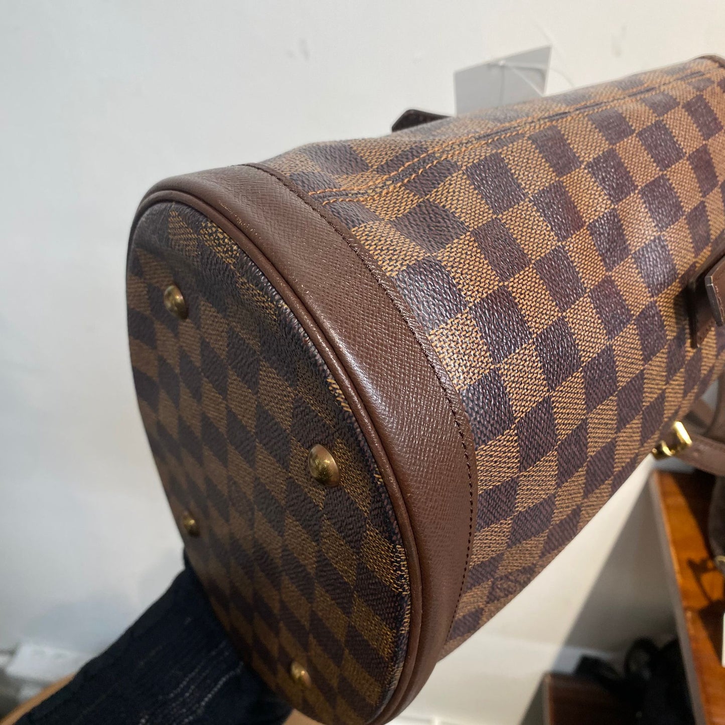 LV棋盤水桶Tote
