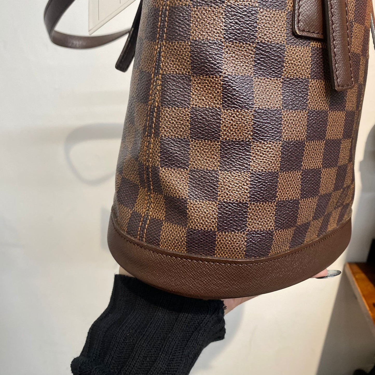 LV棋盤水桶Tote