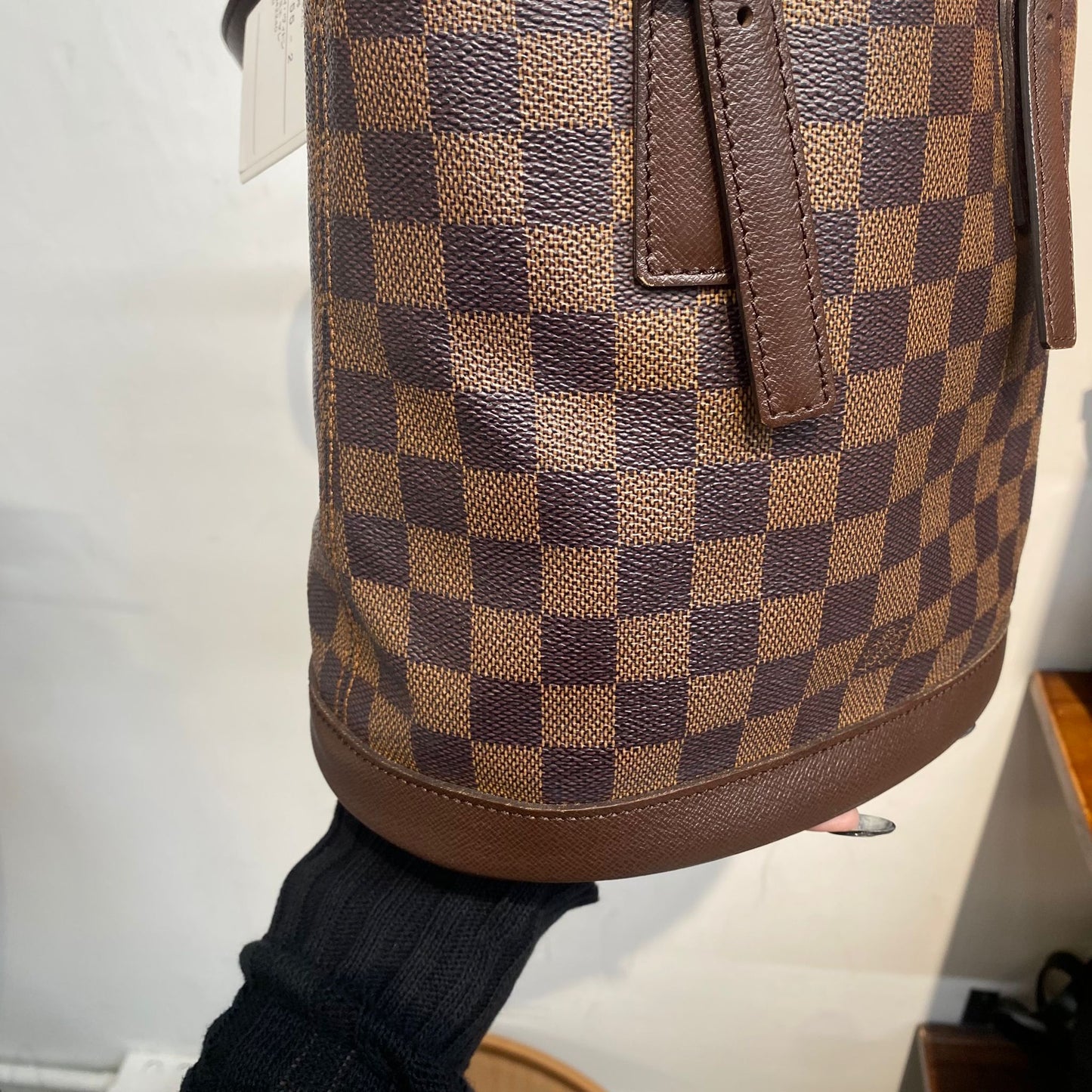 LV棋盤水桶Tote