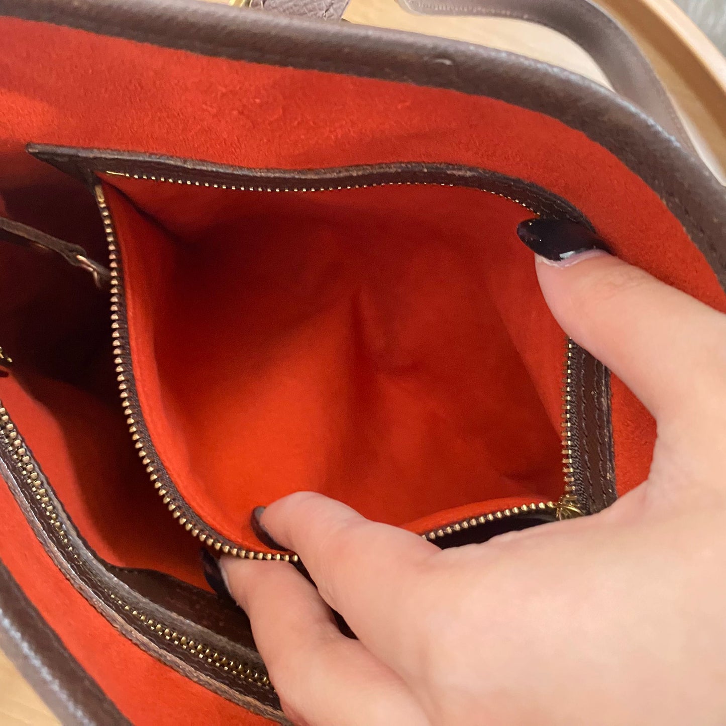LV棋盤水桶Tote