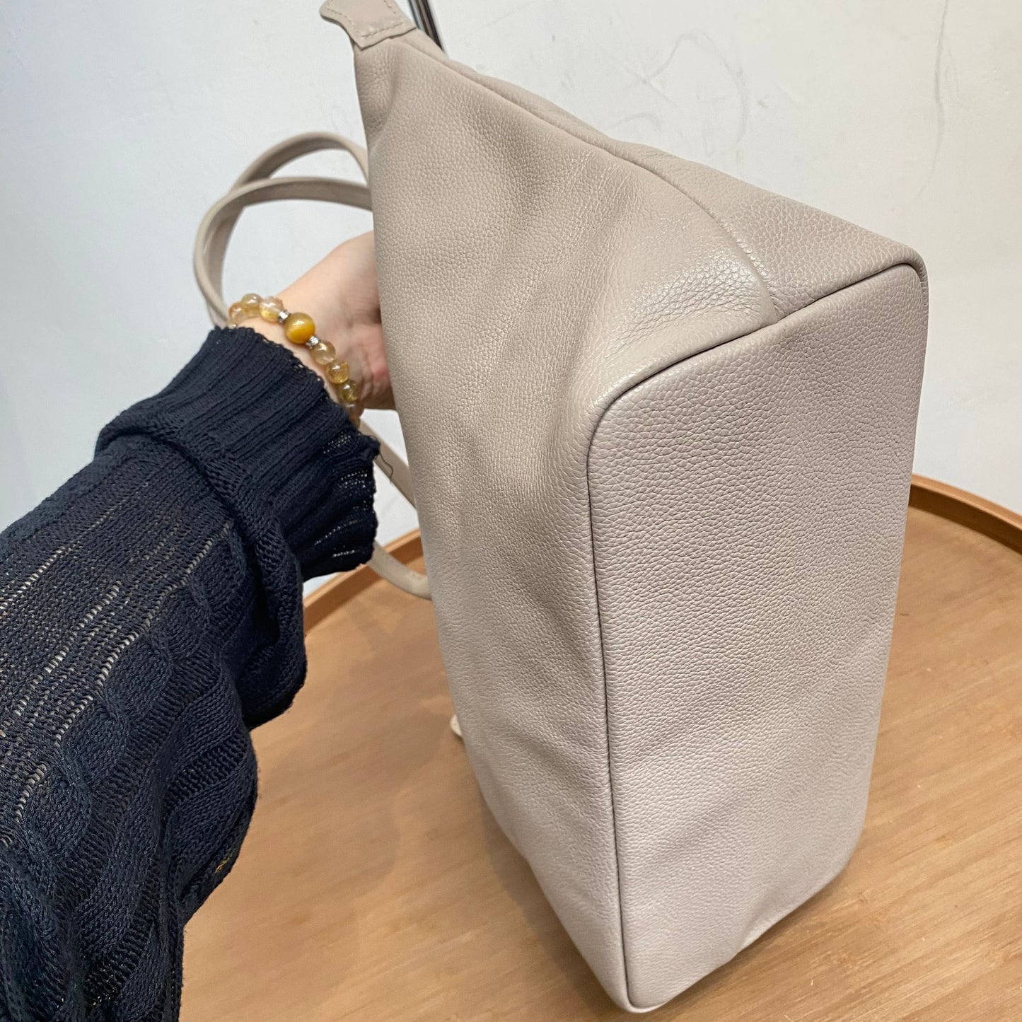 LongChamp Tote 真皮杏色