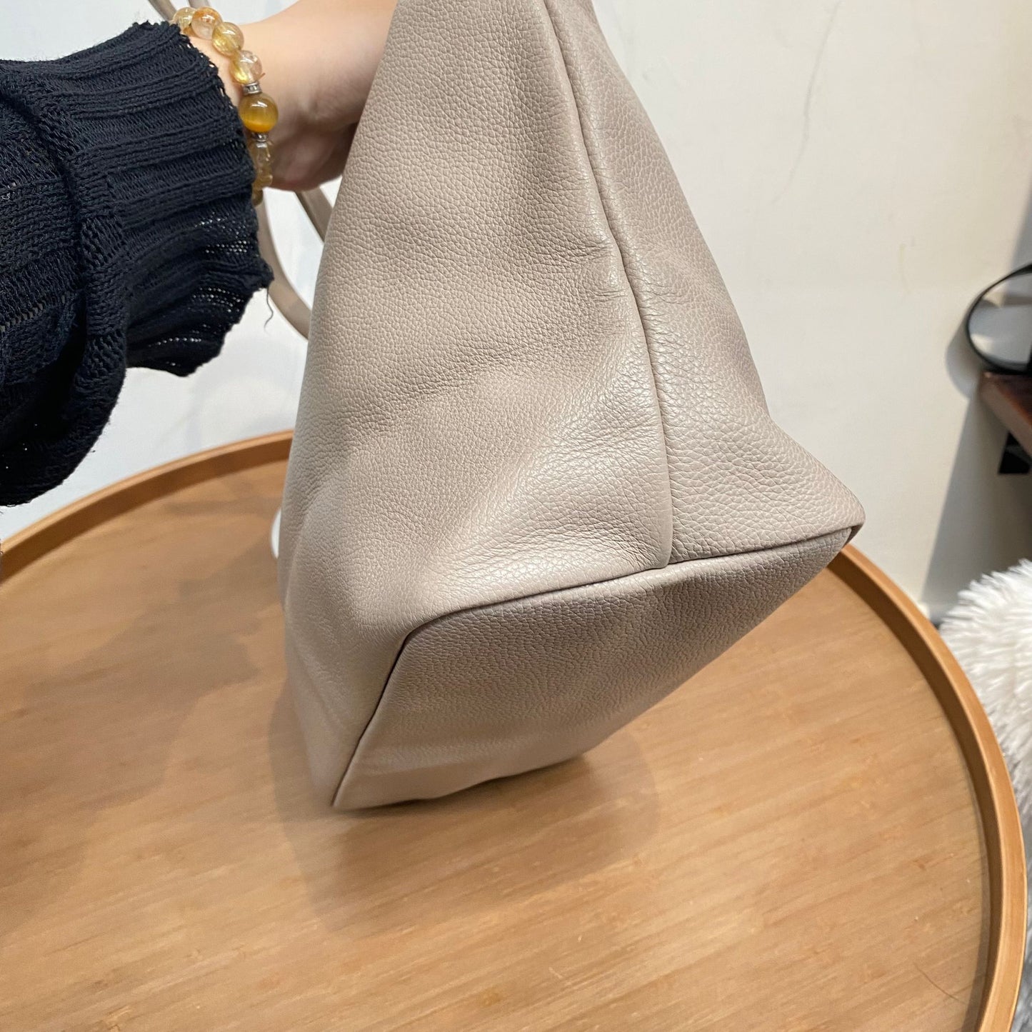 LongChamp Tote 真皮杏色