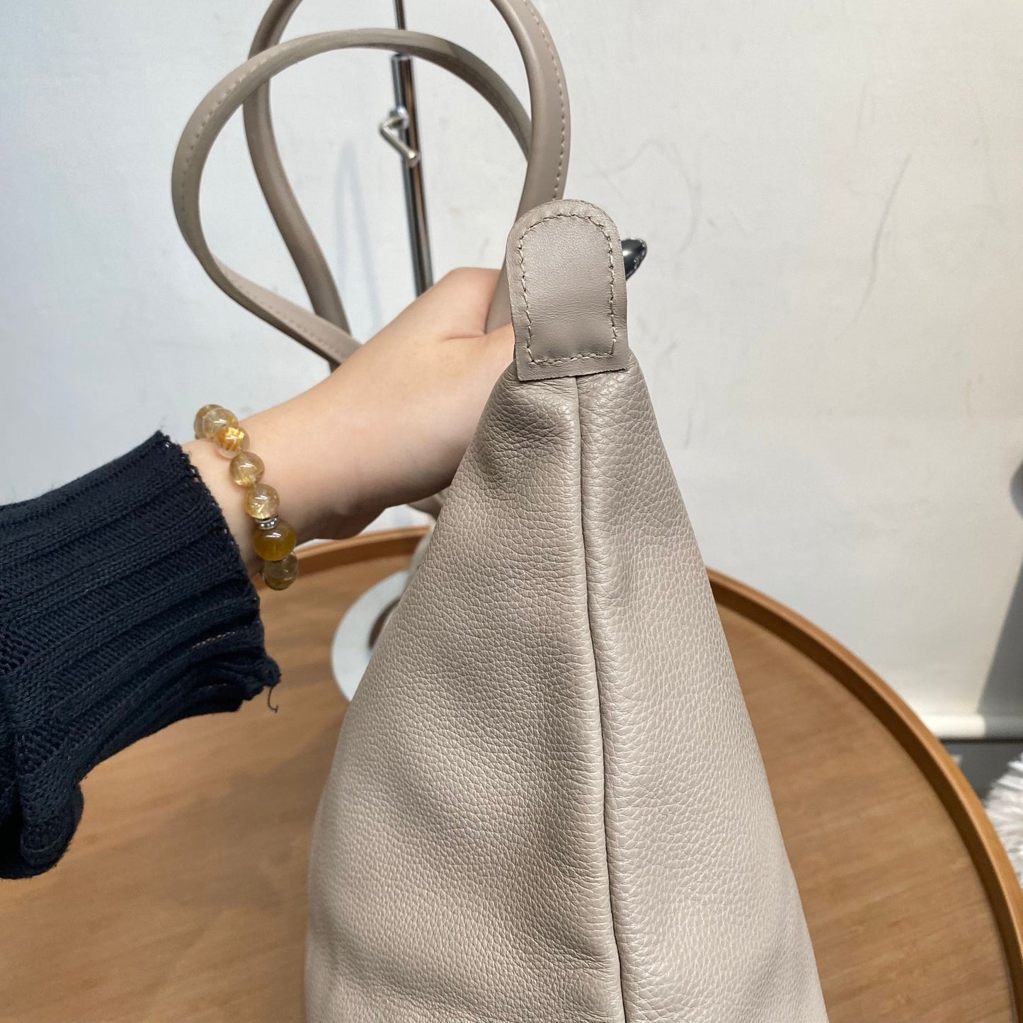 LongChamp Tote 真皮杏色