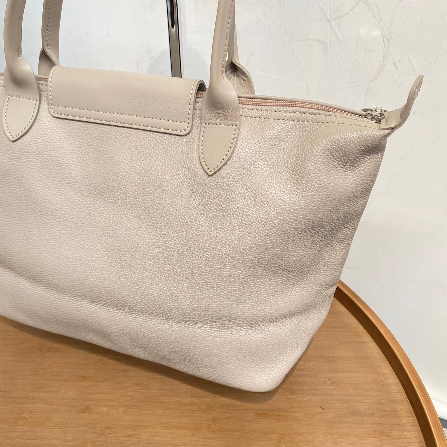 LongChamp Tote 真皮杏色