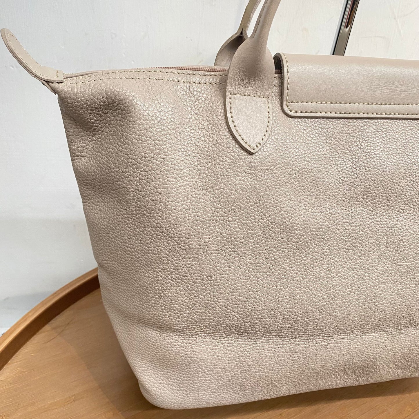 LongChamp Tote 真皮杏色