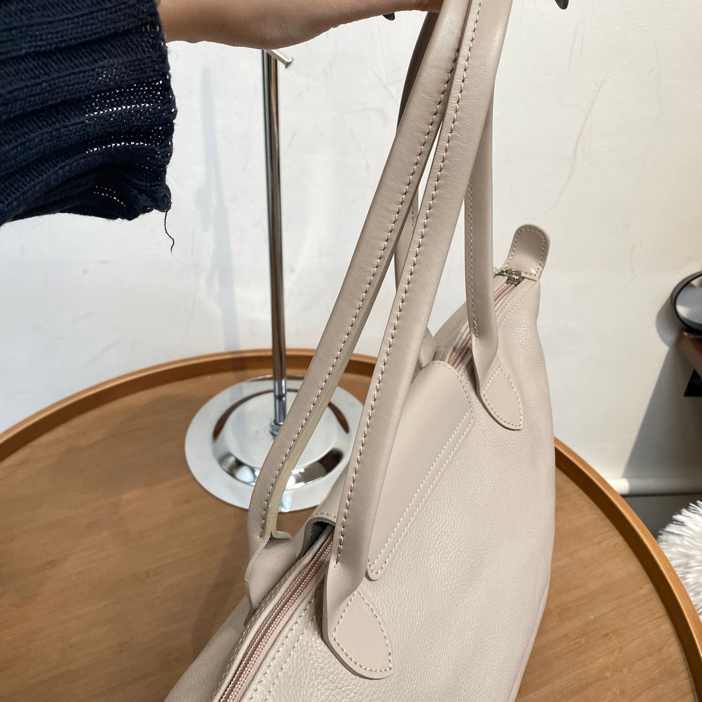 LongChamp Tote 真皮杏色
