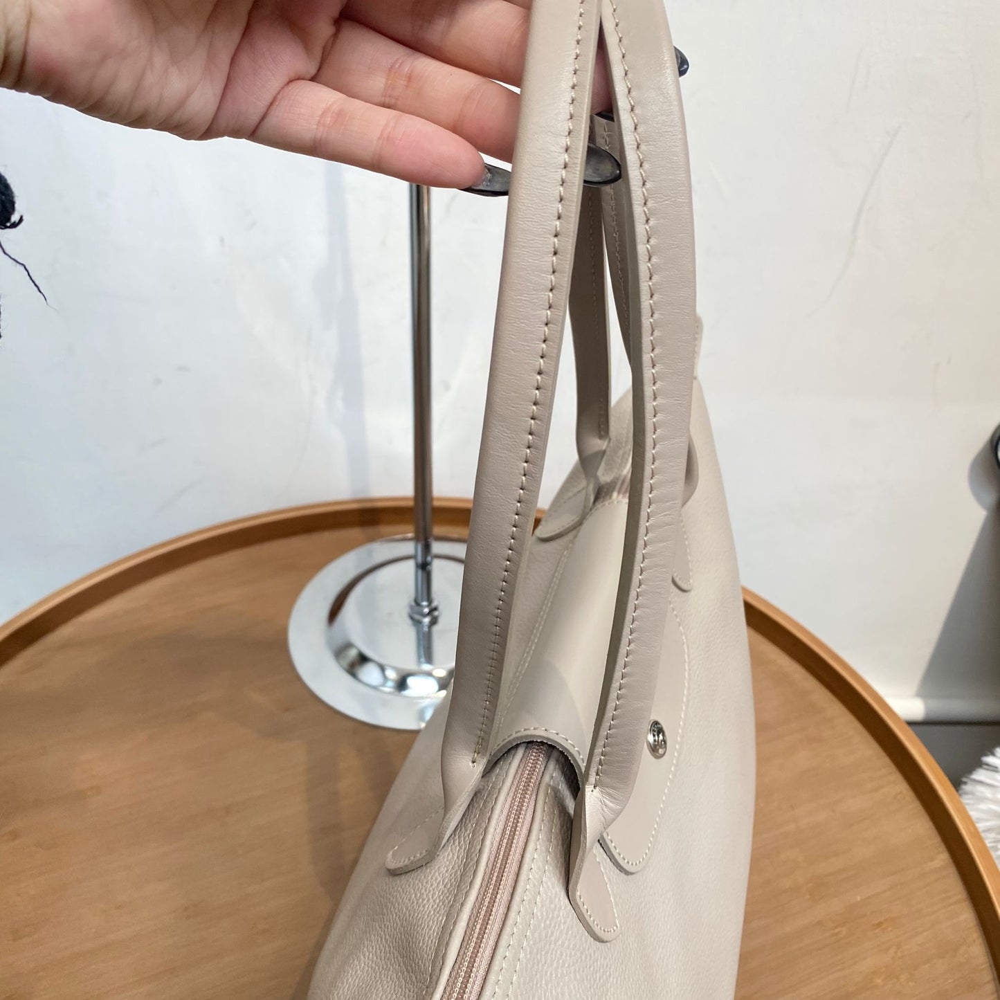 LongChamp Tote 真皮杏色